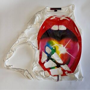 HOT Indie Sleaze Miss Sixty Graphic Print Top